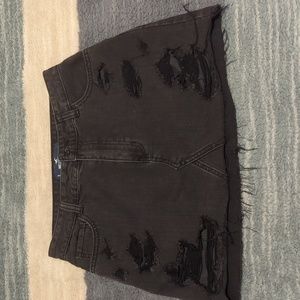 Black jean Hollister skirt